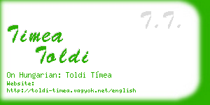 timea toldi business card